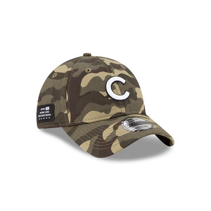 MLB Chicago Cubs Armed Forces Weekend 9Twenty Adjustable (NBS7836) - Green New Era Caps